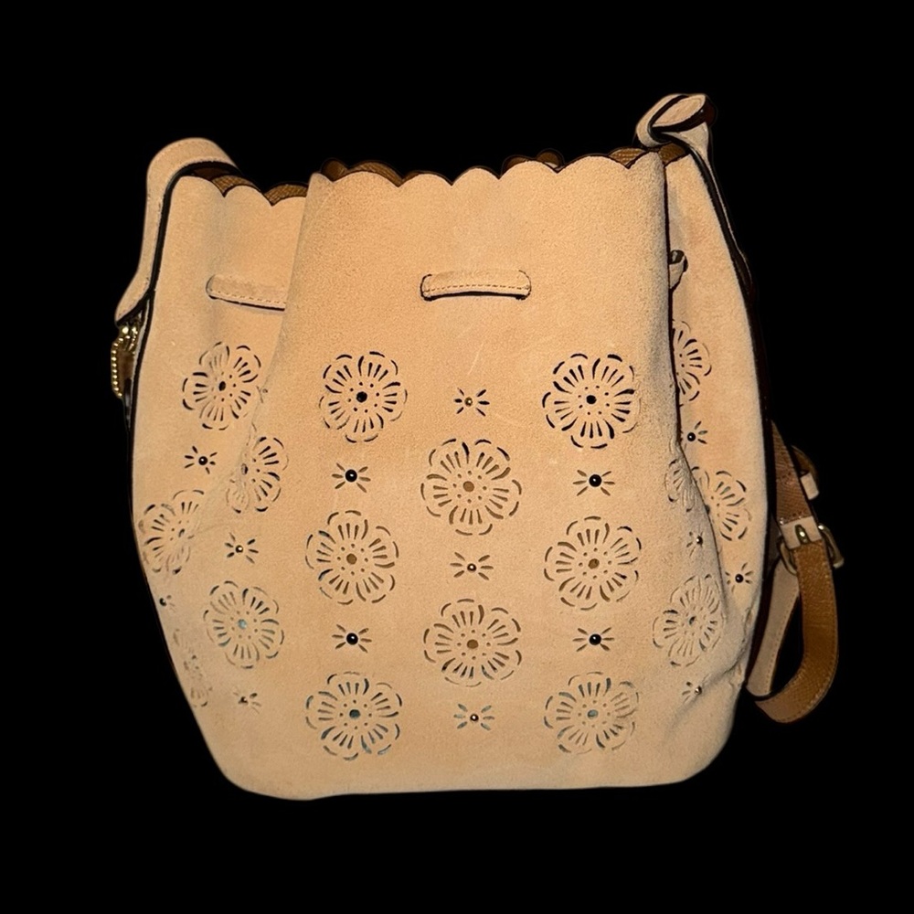 Coach Bucket Bag 18 with Cut Out Tea Rose - Picture 2 of 8